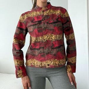 Vintage Chico’s Snakeskin Print Boho Jacket